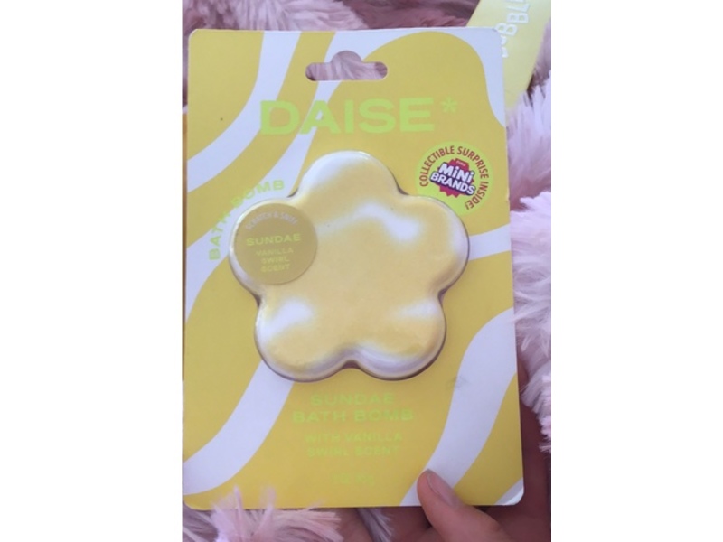 Daise Sundae Bathbomb, Vanilla Swirl, 3 oz/85 g