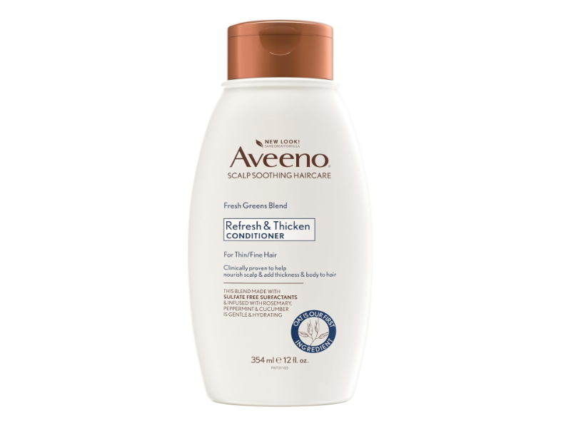 Aveeno Fresh Greens Blend Conditioner, Refresh & Thicken, 12 fl oz/354 mL