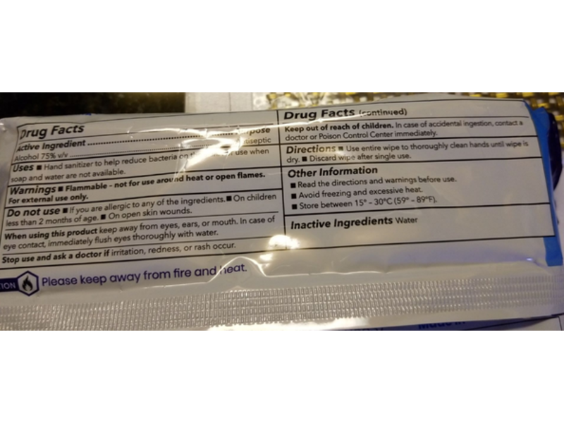 Rhinestone Hand Sanitizing Wipes, 75% Alcohol, 50 Count, Pack Of 2