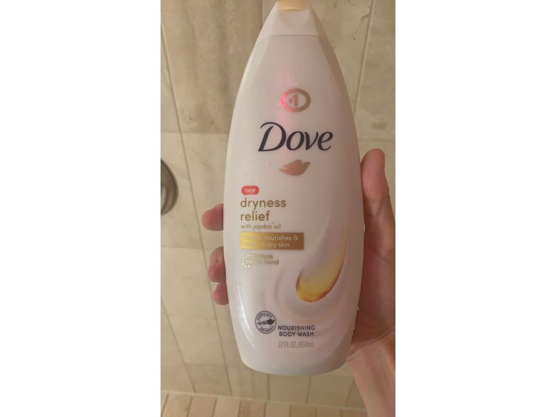 Dove Dry Oil Moisture Body Wash, 22 fl oz/650 mL, Pack Of 3