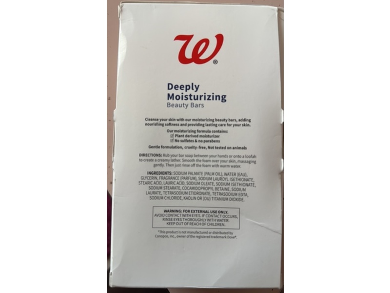 Walgreens Deeply Moisturizing Beauty Bars, 3.75 oz/106 g, 6 Count