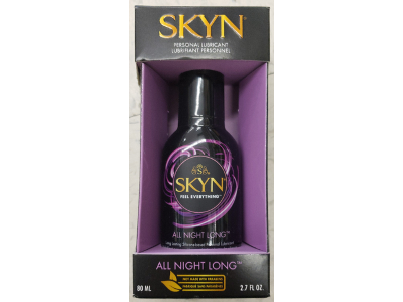 Skyn All Night Long Premium Silicone Based Lubricant, 2.7 fl oz/80 mL