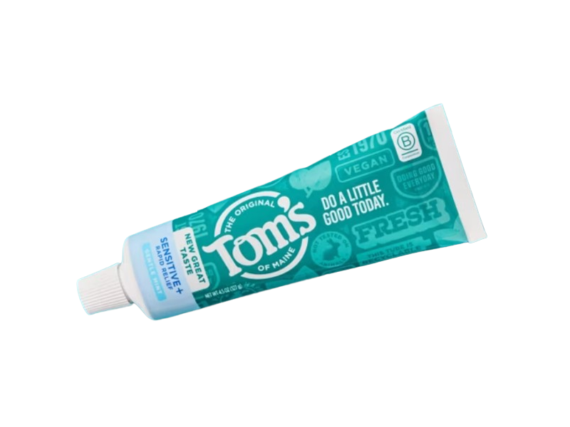 Tom’s Of Maine Sensitive+Rapid Relief Toothpaste, Gentle Mint, 4.5 oz/127 g