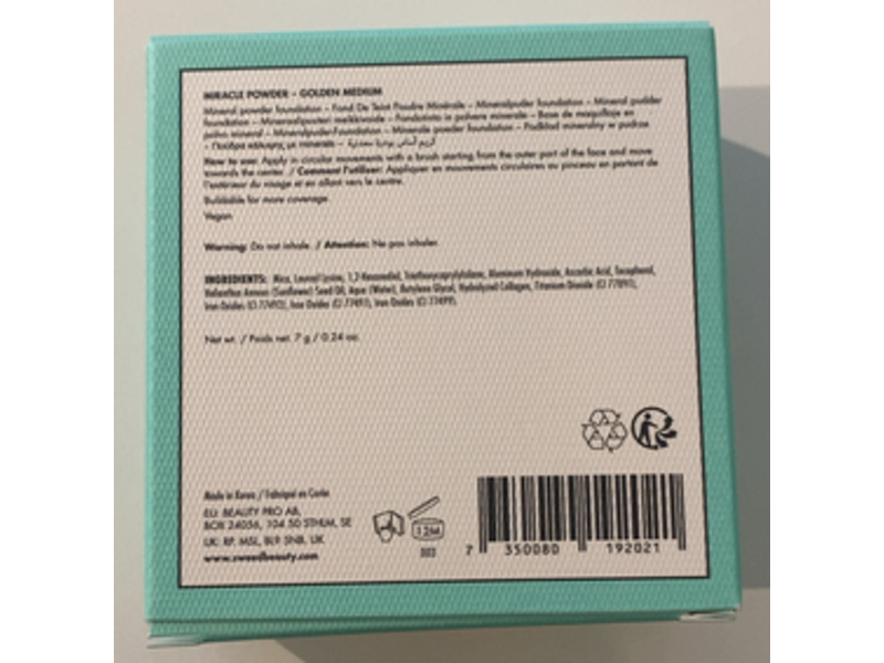 Sweed Miracle Powder, Golden Medium 03, 0.24 oz/7 g