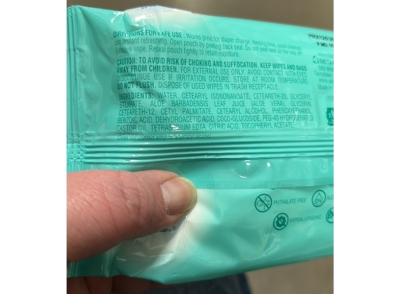 Baby Love By Personal Care Baby Wipes, Fragrance Free, 60 Count