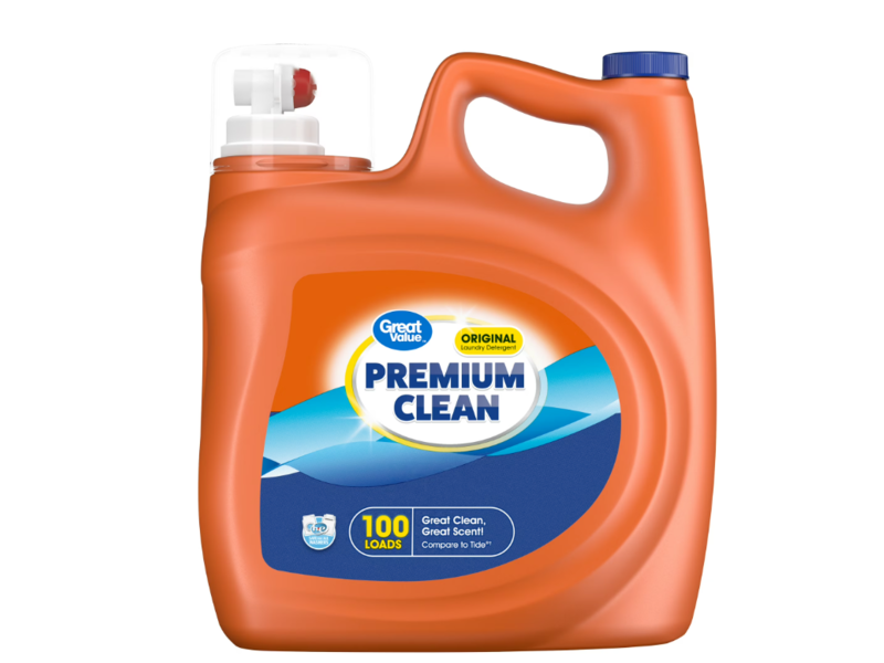 Great Value Premium Clean Original Laundry Detergent, 100 Loads, 132 fl oz/3.9 L