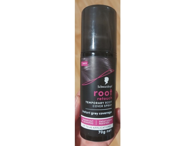 Schwarzkopf Root Retouch Temporary Root Cover Spray, Black, 40 Applications, 70 g