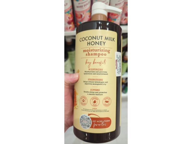 Pharm To Table Moisturizing Shampoo, Coconut Milk Honey, 32 fl oz/960 mL