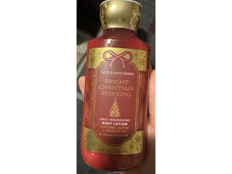 Bath & Body Works Bright Christmas Morning Body Lotion, Shea Butter + Coconut Oil, 8 fl oz/236 mL
