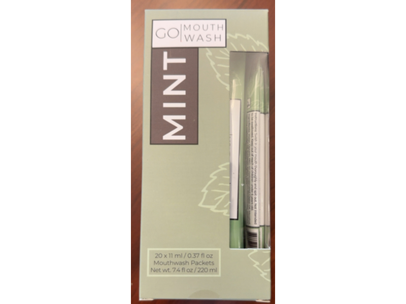 Go Mouth Wash, Mint, 7.4 fl oz/220 mL, Pack of 20