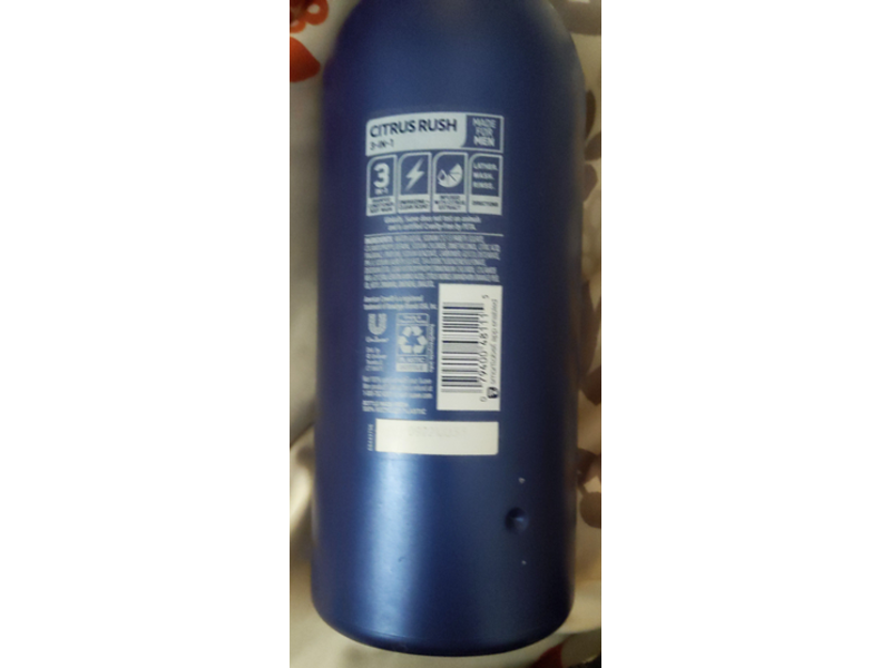 Suave Professionals Men 3-In-1 Shampoo + Conditioner + Bodywash, Citrus Rush, 40 fl oz/1.18 L, Pack Of 3