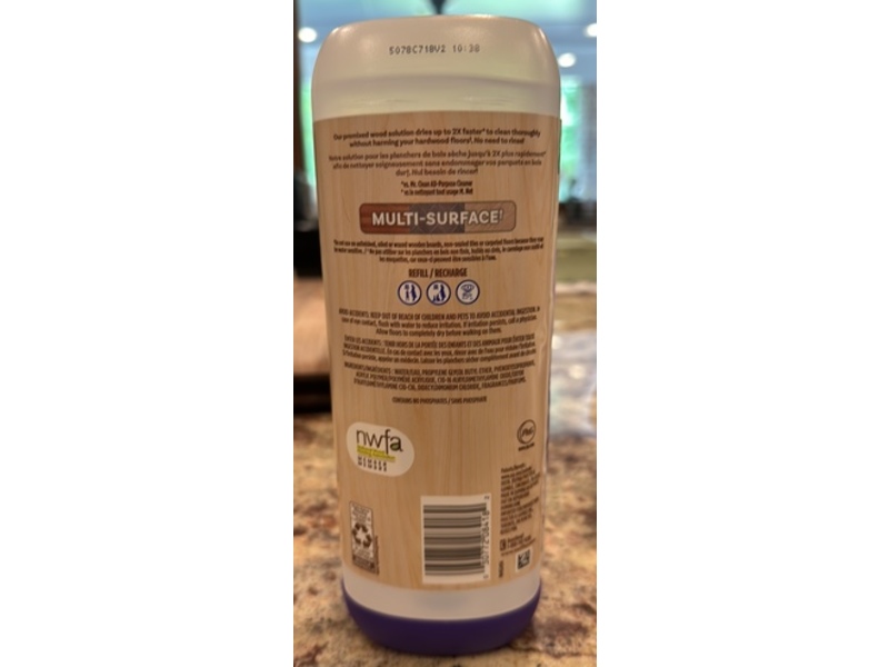 Swiffer PowerMop Wood Floor Cleaner Solution, Lemon, 25.3 fl oz/750 mL, Pack Of 2