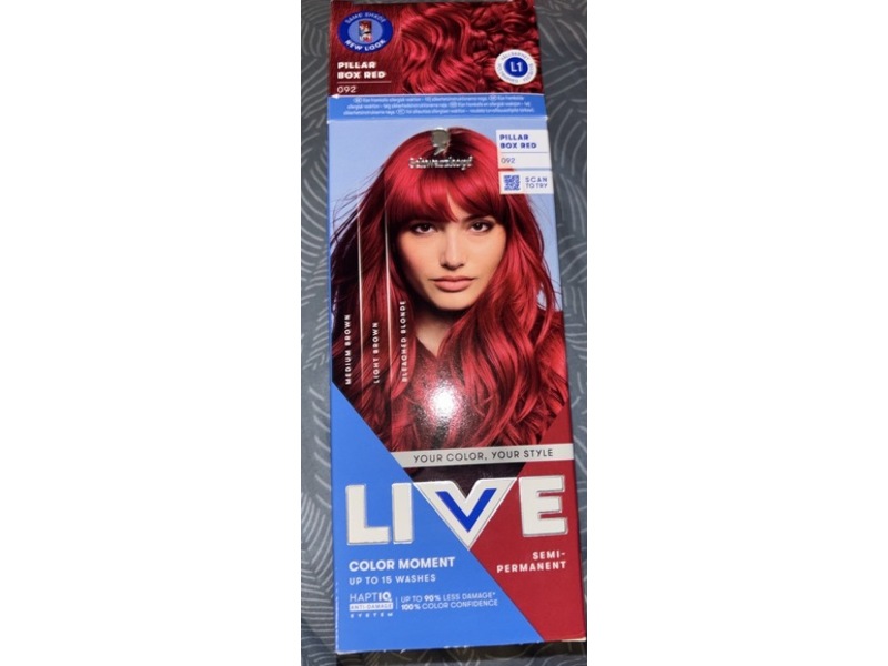 Schwarzkopf Semi-Permanent Hair Color Set, 092 Pillar Box Red