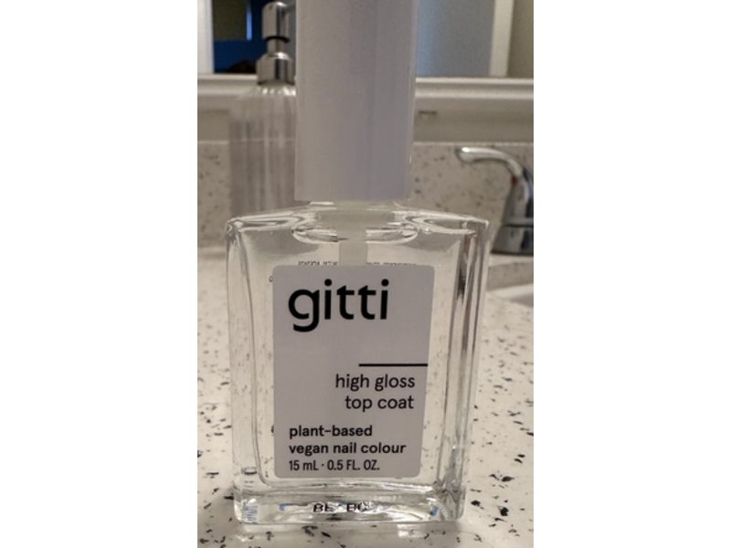 Gitti High Gloss Nail Colour Top Coat, 0.5 fl oz/15 mL