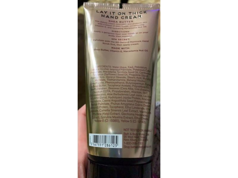 Bath & Body Works Hand Cream, Lay It On Thick, 6 fl oz/177 mL