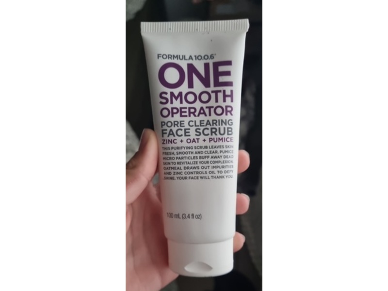 Formula 10.0.6 One Smooth Operator Pore Clearing Face Scrub, Zinc + Oat, Pumice, 3.4 fl oz/100 mL