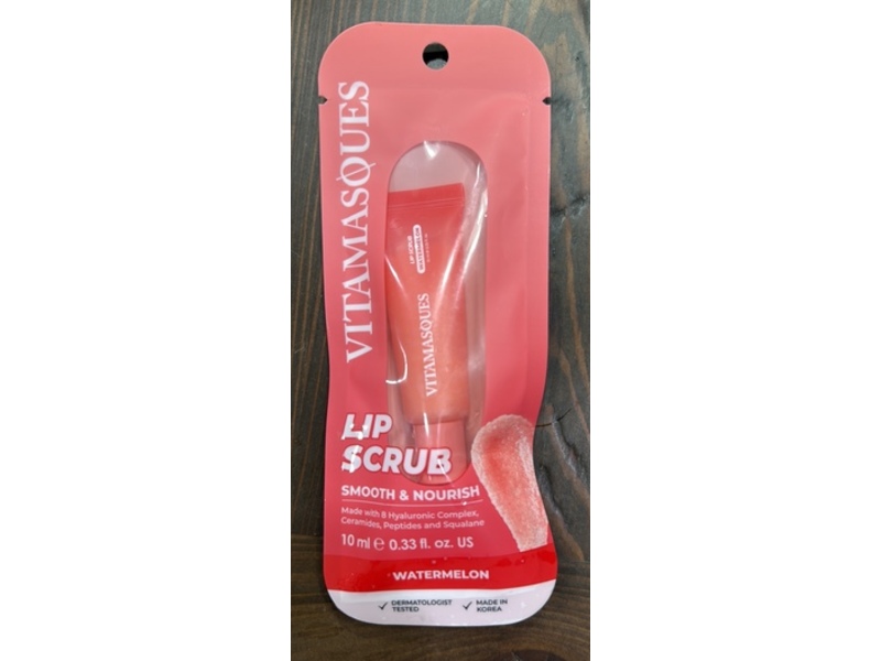Vitamasques Smooth & Nourish Lip Sugar Scrub, Watermelon, 0.33 fl oz/10 mL