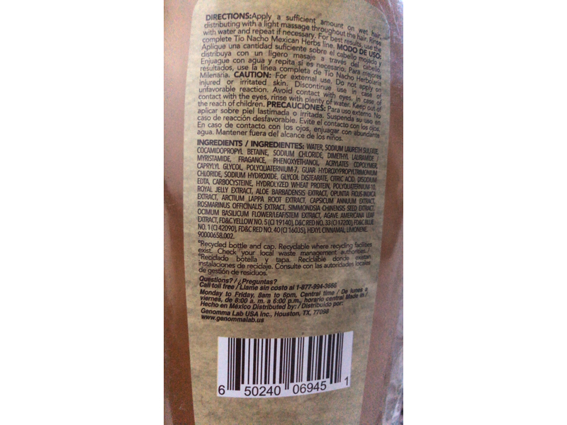 Tio Nacho Mexican Herbs Strengthening Shampoo, 32 fl oz/950 mL