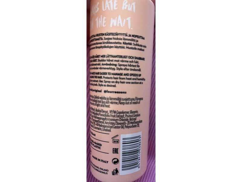 Four Reasons The Original Heat Styler, Spicy Vanilla Scent, 8.45 fl oz/250 mL