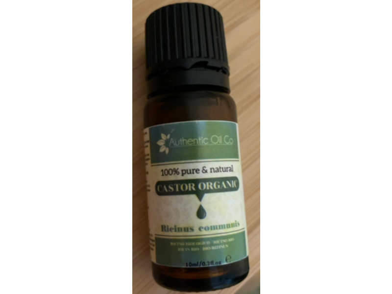 Authentic Oil Co 100% Pure & Natural Castor Organic Oil, Ricinus Communis, 0.3 fl oz/10 mL