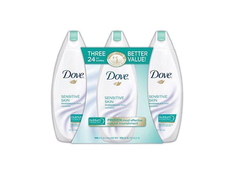 Dove Sensitive Skin Nourishing Body Wash, 24 fl oz (3 count)