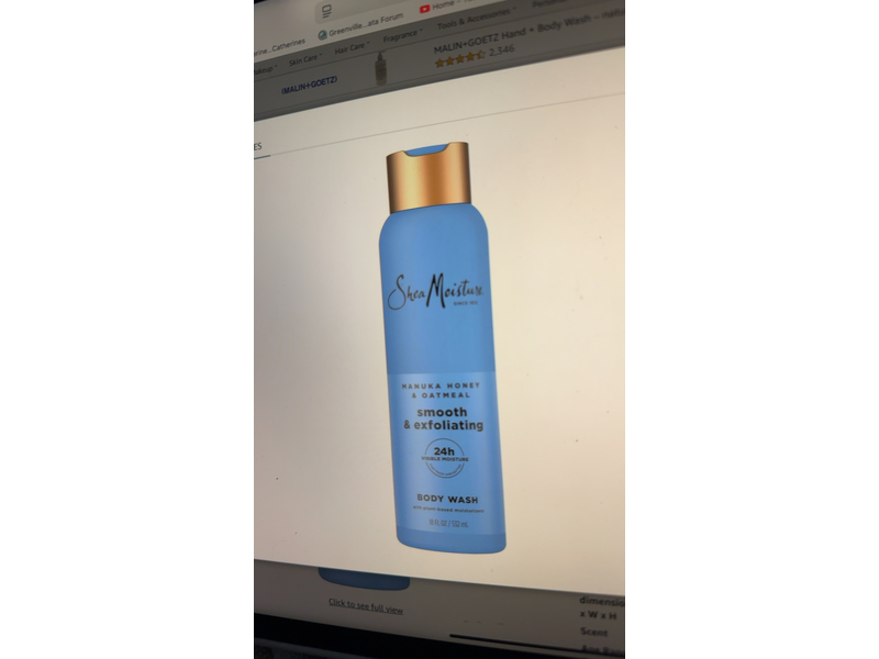 Shea Moisture Smooth & Exfoliating Body Wash, Manuka Honey & Oatmeal, 18 fl oz/532 mL