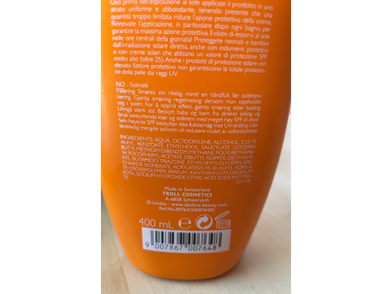 Declare High Protection Sun Sensitive Lotion, SPF 30, 13.5 fl oz/400 mL