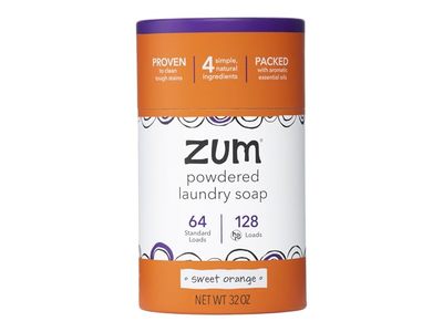 Zum Powdered Laundry Soap, Sweet Orange, 128 Loads, 32 oz