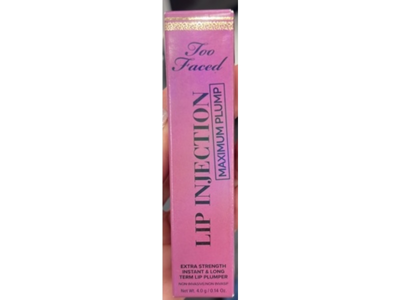 Too Faced Lip Injection Maximum Plump Extra Strength Instant & Long Term Lip Plumper Gloss, Full Send, 0.14 oz/4 g