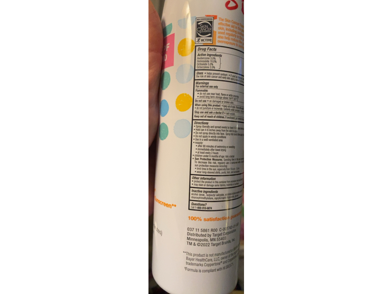 Up & Up Sport Sunscreen Spray, SPF 30, 7.3 oz, Pack Of 3