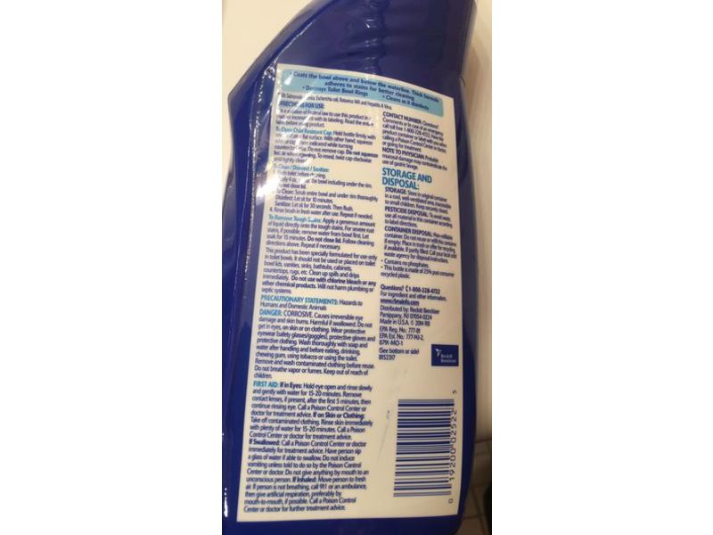 Lysol Power Toilet Bowl Cleaner, Complete Clean, 24 fl oz/709 mL