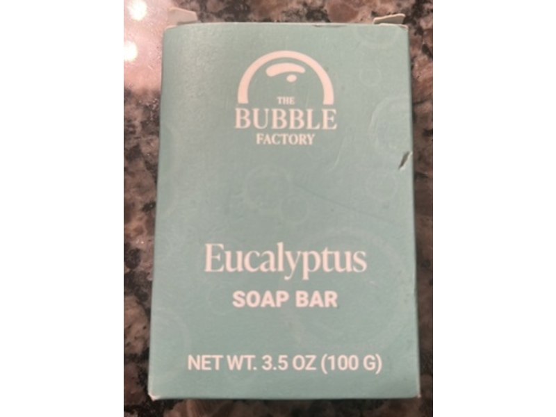 The Bubble Factory Soap Bar, Eucalyptus, 3.5 oz/100 g