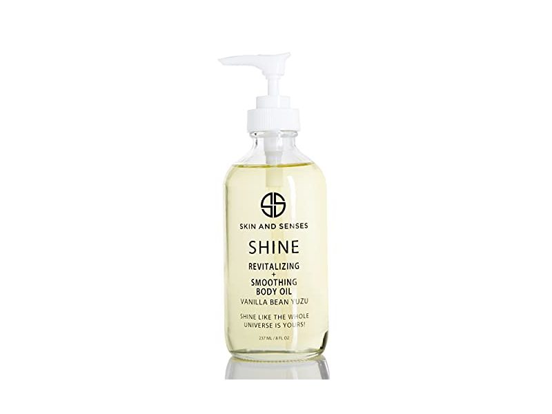 Skin And Senses Shine Revitalizing & Smoothing Body Oil, Vanilla Bean Yuzu, 8 fl oz/237 mL