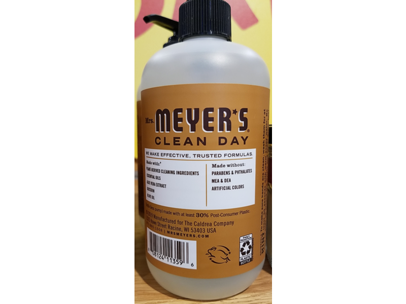 Mrs. Meyer's Clean Day Hand Soap, Acorn Spice Scent, 12.5 fl oz/370 mL