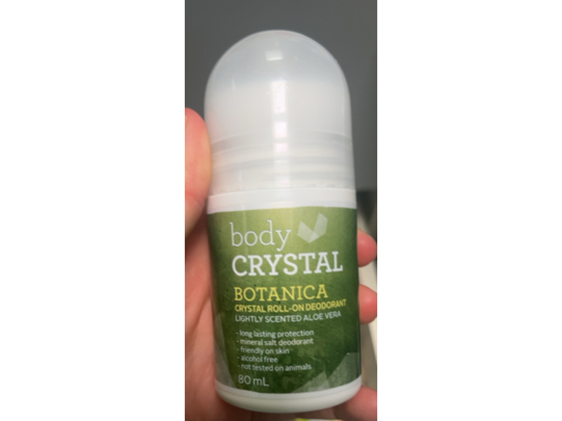 Body Crystal Botanica Crystal Roll-on Deodorant, Lightly Scented Aloe Vera, 80 mL