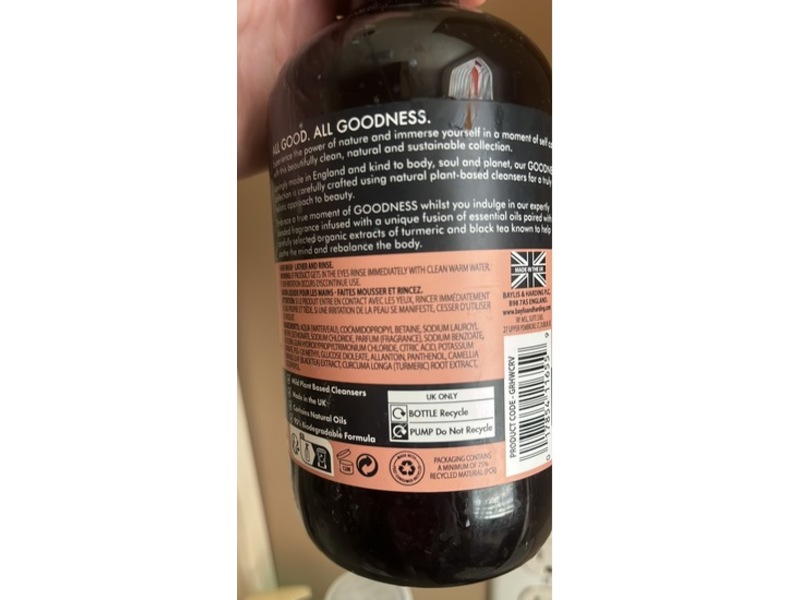 Baylis & Harding Goodness Beautifull Clean Hand Wash, Cedarwood & Rich Vanilla, 16.9 fl oz/500 mL