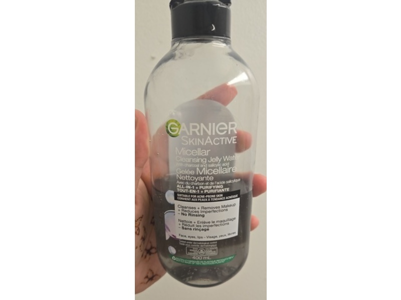 Garnier Skin Active Micellar Cleansing Jelly Water, Charcoal & Salicylic Acid, 400 mL