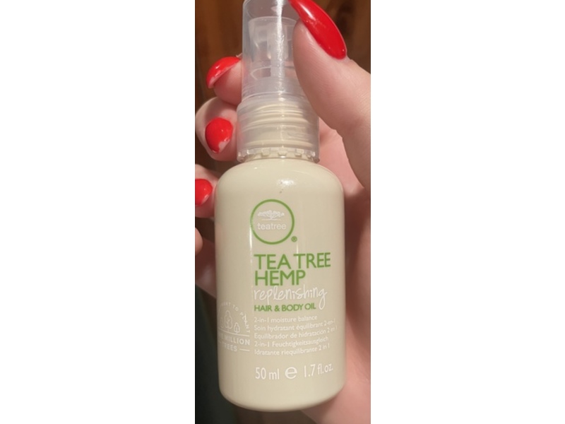 Tea Tree 2-In-1 Moisture Balance Hemp Replenishing Hair & Body Oil, 1.7 fl oz/50 mL