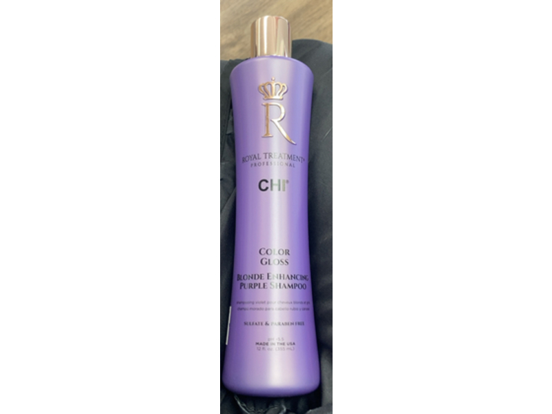 CHI Royal Treatment Color Gloss Blonde Enhancing Purple Shampoo, 12 fl oz/355 mL