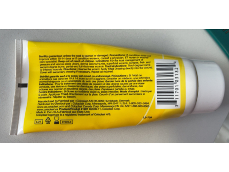 Coloplast Triad Hydrophilic Wound Dressing, 6 oz/170 g