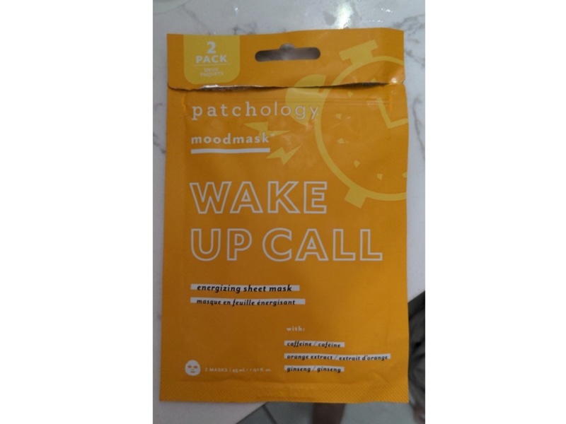 Patchology Moodmask Wake Up Call Energizing Sheet Mask, 1.52 fl oz/45 mL, 2 Pack