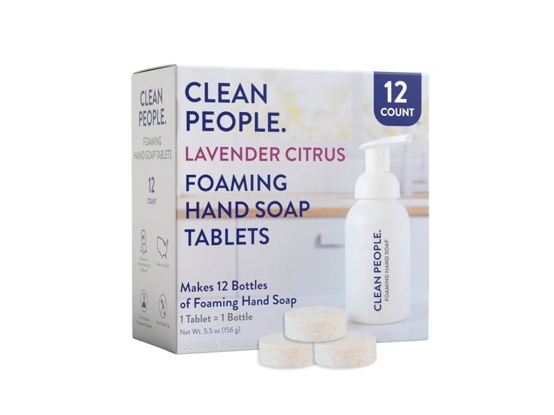 Clean People. Foaming Hand Soap Tablets, Lavender Citrus, 5.5 oz/156 g