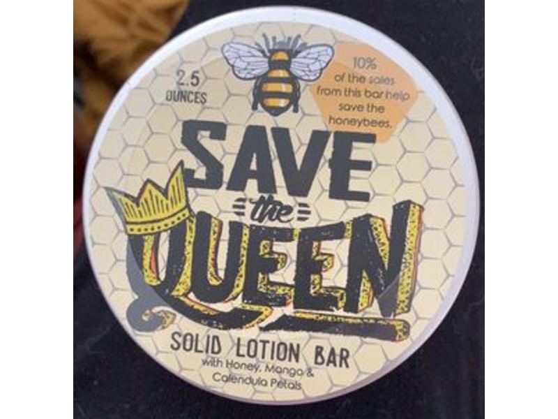 Mountain Madness Soap Co. Save The Queen Solid Lotion Bar, Honey, Mango & Calendula Petals, 2.5 oz