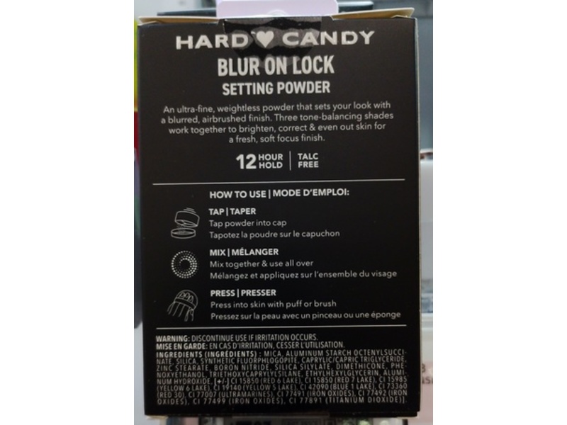 Hard Candy Blur On Lock Setting Powder, Translucent Lavender, 0.58 oz/16.5 g