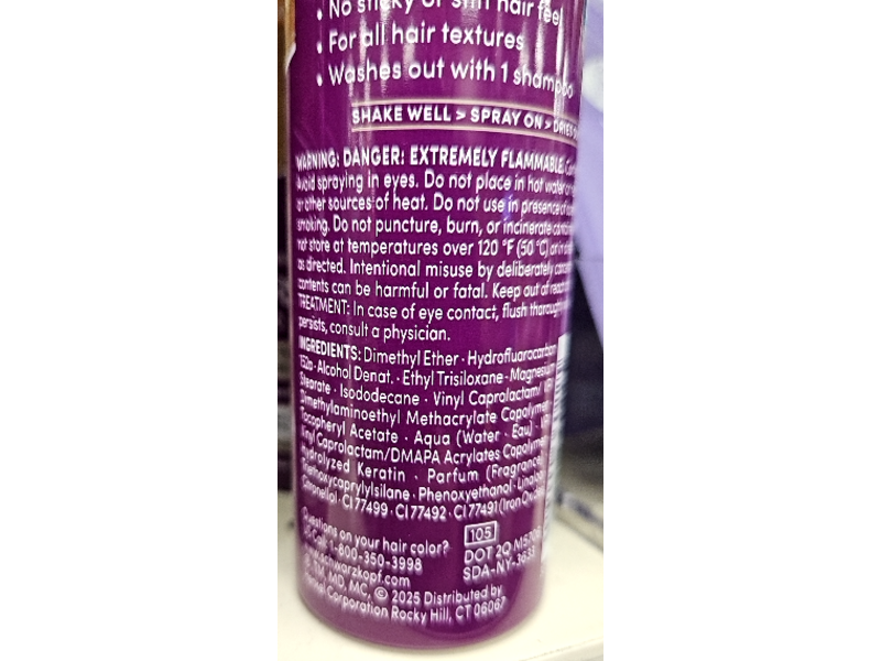 Schwarzkopf Keratin Color Root Temporary Hair Color Spray, Medium Blonde, 2 oz/5.7 g