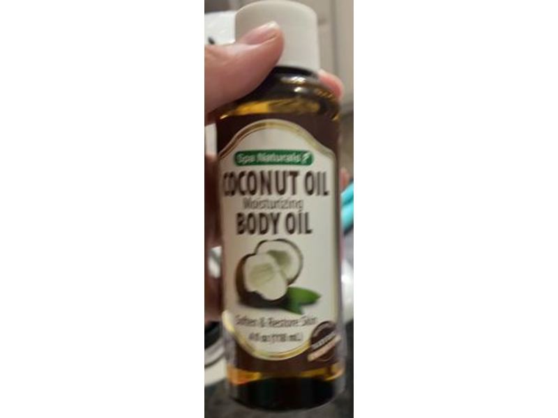 Spa Naturals Moisturizing Body Oil, Coconut Oil, 4 fl oz/118 mL