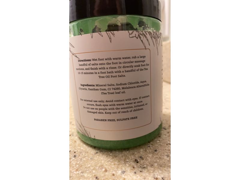 Pursonic Tea Tree Oil Foot Salt, 21 fl oz