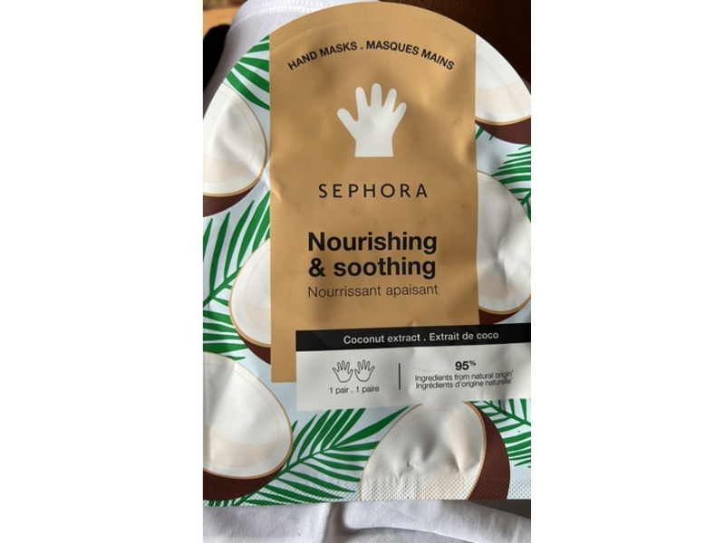 Sephora Nourishing & Soothing Hand Masks, Coconut Extract, 1 Pair