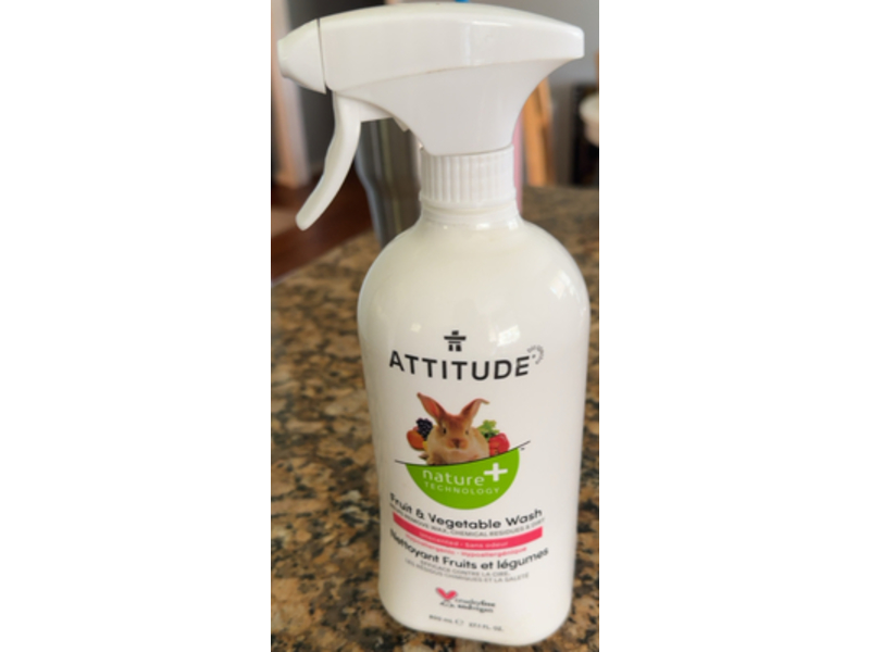 Attitude Hypoallergenic Fruit and Vegetable Wash, 27.1 fl oz/800 mL