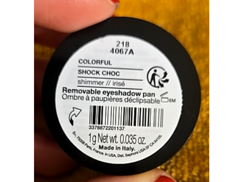 Sephora Colorful Eyeshadow, Shock Choc, 0.035 oz/1 g